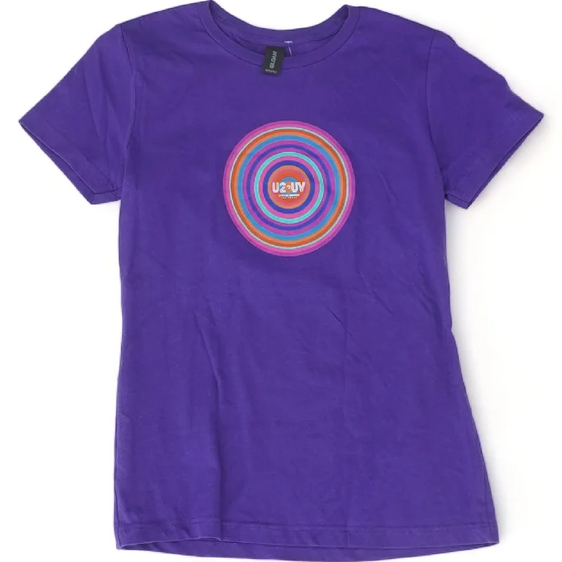 Purple Graphic Crewneck T-Shirt Anti-Shrink Durable Soft