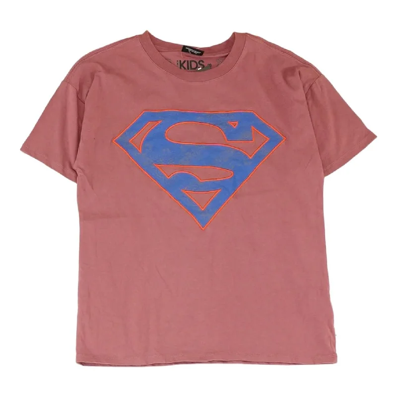 Red Solid Crewneck T-Shirt Solid Print Embellished
