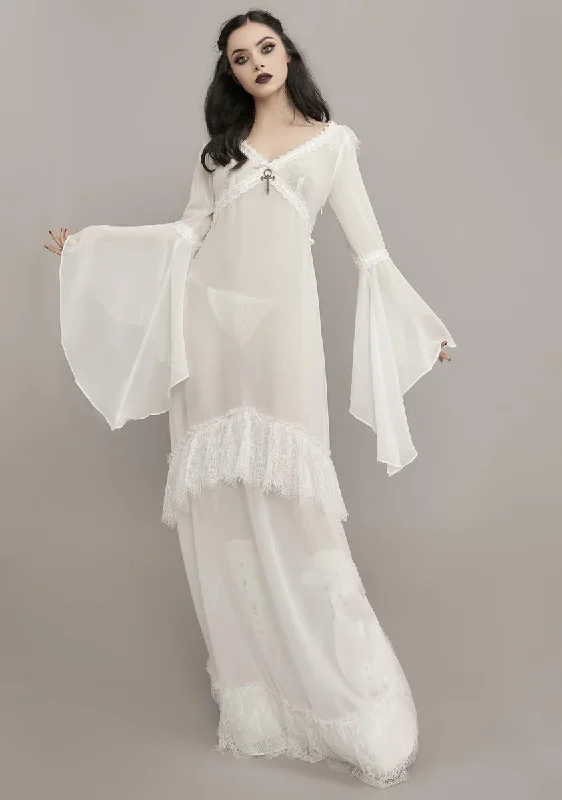 End Of Days Chiffon Maxi Dress Fashionable Button-Down Maxi Dress