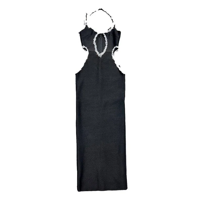 Georgina Crystal-Embellished Cut-Out Maxi Dress Comfortable T-Shirt Maxi Dress