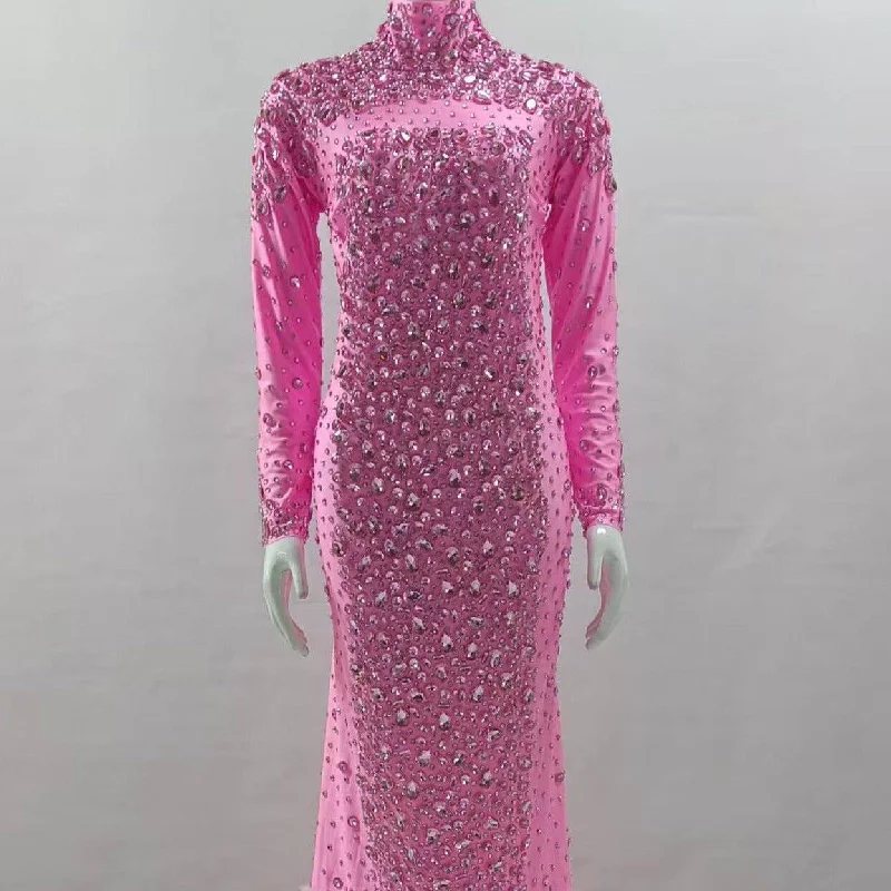 Myra Long Sleeve Crystal Embellished Feather Hem Maxi Dress Elegant Tiered Maxi Dress Myra Long Sleeve Crystal Embellished Feather Hem Maxi Dress Elegant Tiered Maxi Dress