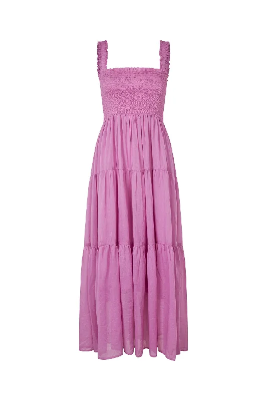 Nuda Maxi Dress - Lilac Comfortable Satin Maxi Dress