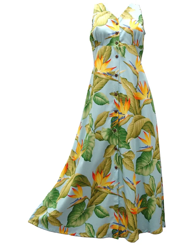 Pahoa Birds of Paradise Cocktail Maxi Dress Stylish Boho Chic Maxi Dress