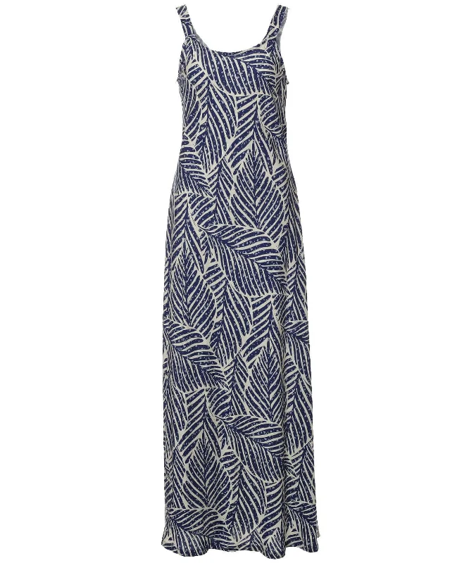 Rayon Long Maxi Dress Bias Cut Comfortable Ruffle Hem Maxi Dress