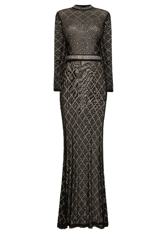 Sheer Dreams Black Crystal Rhinestone Mesh Transparent Maxi Dress Cozy Wrap Maxi Dress Sheer Dreams Black Crystal Rhinestone Mesh Transparent Maxi Dress Cozy Wrap Maxi Dress