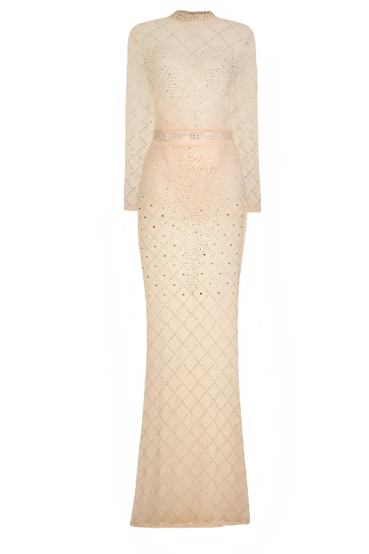 Sheer Dreams Nude Crystal Rhinestone Mesh Transparent Maxi Dress Trendy Short Sleeve Maxi Dress Sheer Dreams Nude Crystal Rhinestone Mesh Transparent Maxi Dress Trendy Short Sleeve Maxi Dress