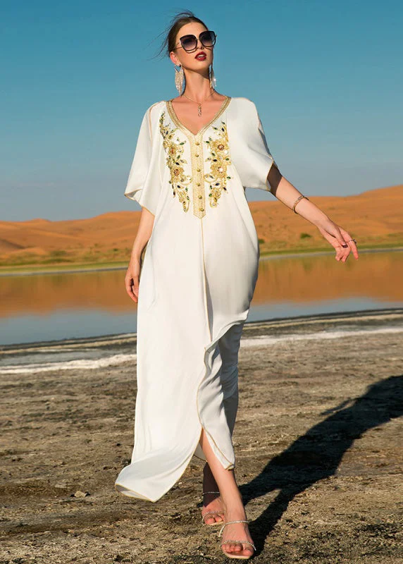 Stylish White Lace Patchwork Embroideried Zircon Silk Maxi Dresses Summer Classic Tulle Maxi Dress Stylish White Lace Patchwork Embroideried Zircon Silk Maxi Dresses Summer Classic Tulle Maxi Dress