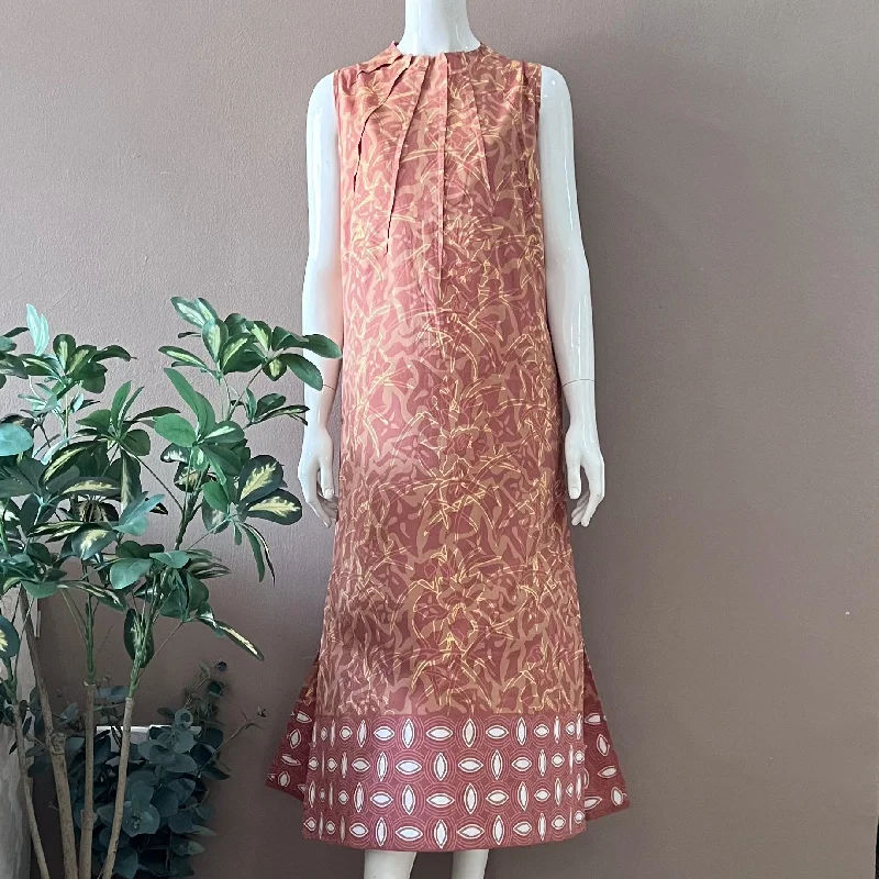 Summer Ruffle Maxi Dress - M Stylish Pleated A-Line Maxi Dress