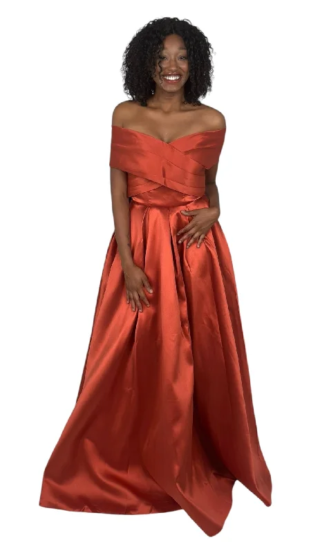 Terracotta Off Shoulder Maxi Dress Classic Black Maxi Dress