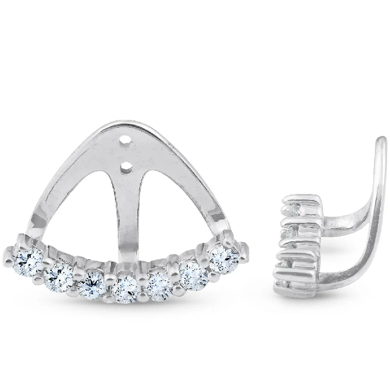 3/4 Ct Diamond Stud Earring Jackets 14k White Gold (up to 8mm) Wool Fabric Cashmere Fabric Tweed Fabric 3/4 Ct Diamond Stud Earring Jackets 14k White Gold (up to 8mm) Wool Fabric Cashmere Fabric Tweed Fabric