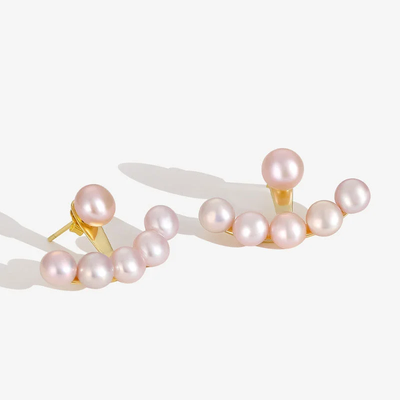 Luster Freshwater Pearl 18K Gold Plated Smile Ear Jacket Earrings Toggled Jacket Drawstring Jacket Belted Jacket Luster Freshwater Pearl 18K Gold Plated Smile Ear Jacket Earrings Toggled Jacket Drawstring Jacket Belted Jacket