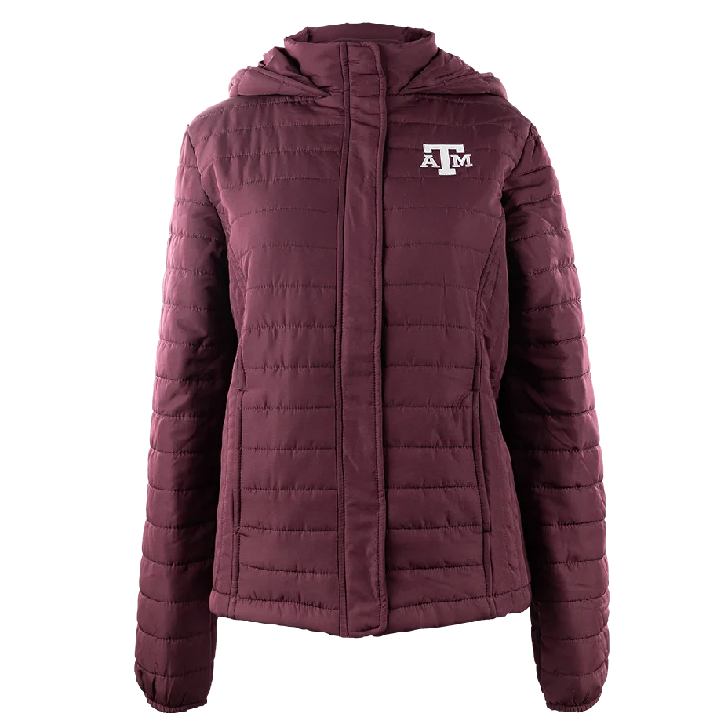 Texas A&M Read Minds Packable Puffer Jacket Appliqued Jacket Beaded Jacket Sequined Jacket