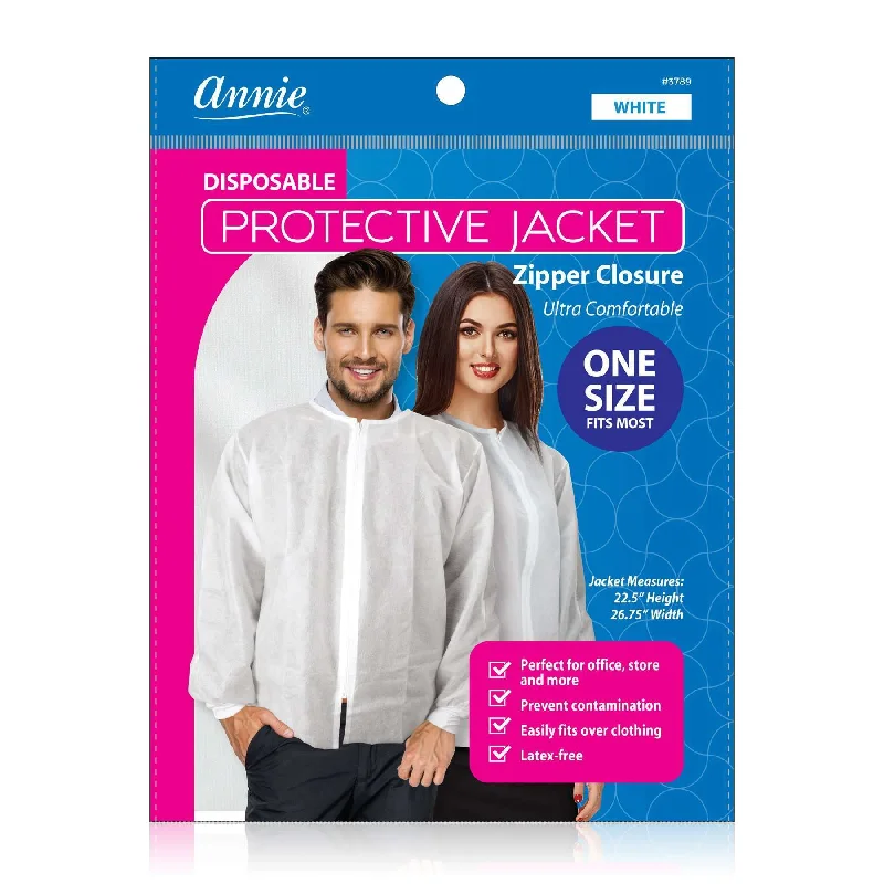 Annie Disposable Protective Jacket w/ Zipper #3789 Bomber Jacket Anorak Windbreaker Annie Disposable Protective Jacket w/ Zipper #3789 Bomber Jacket Anorak Windbreaker