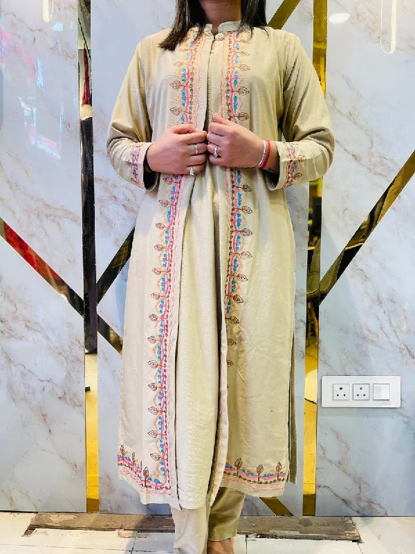 Beautiful Kashmiri winter ? Ready made jacket suit Chenille Fabric Brocade Fabric Lace Fabric Beautiful Kashmiri winter ? Ready made jacket suit Chenille Fabric Brocade Fabric Lace Fabric