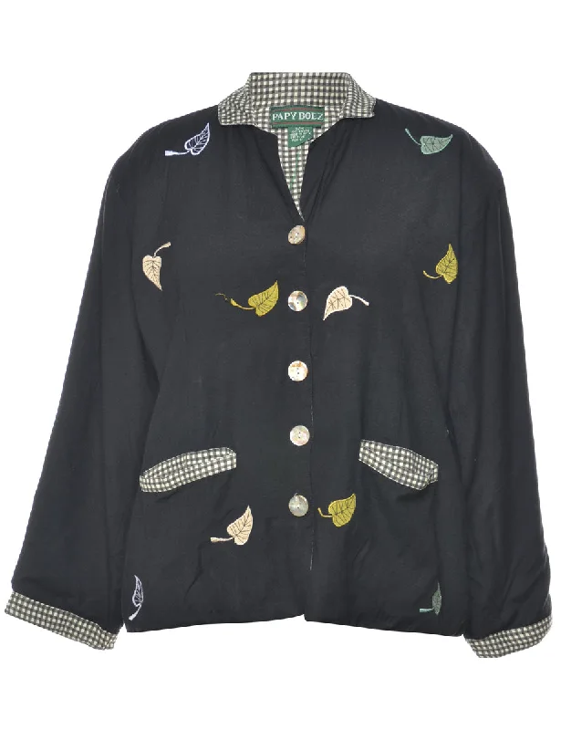 Classic Vintage Jacket - M Welt Pockets Slit Pockets Flap Pockets