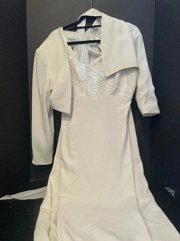Daymour Sequin Jacket Dress (Size 10P) Notch Collar Peter Pan Collar Cowl Neck