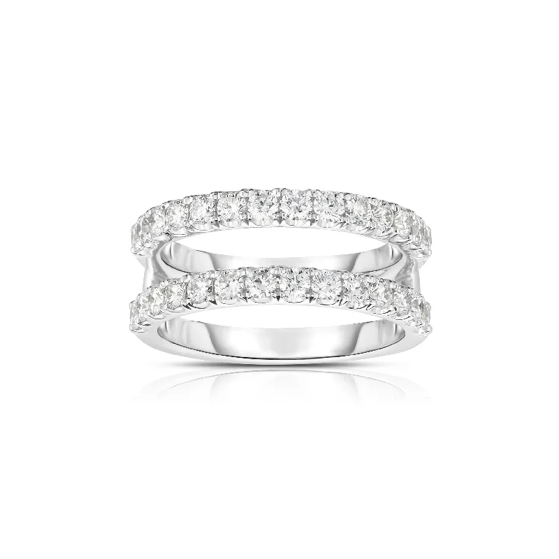 Fink's 14K White Gold Round Diamond Ring Jacket Embroidered Jacket Appliqued Jacket Beaded Jacket
