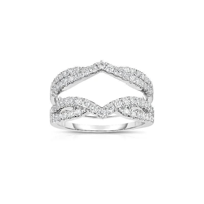 Fink's 14K White Gold Round Diamond Twisted Ring Jacket V-Neck Jacket Boat Neck Jacket Square Neck Jacket Fink's 14K White Gold Round Diamond Twisted Ring Jacket V-Neck Jacket Boat Neck Jacket Square Neck Jacket