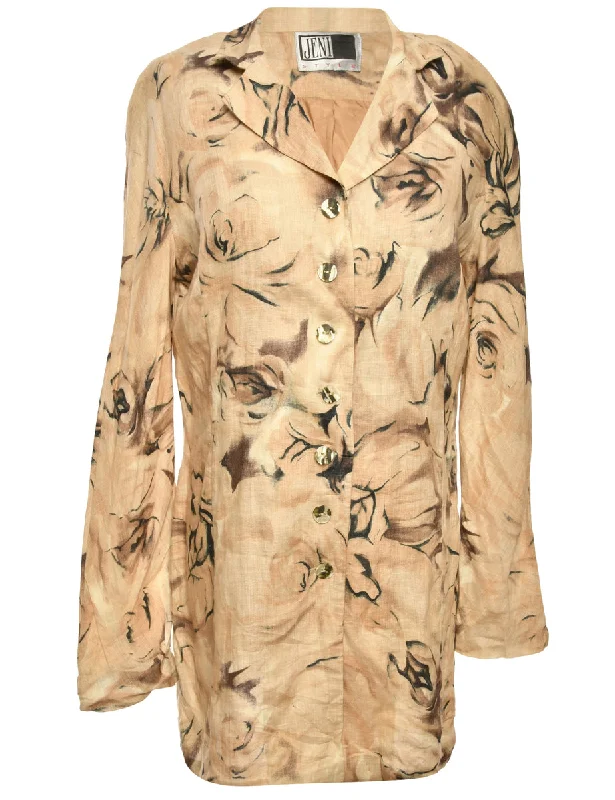 Floral Pattern Jacket - M Chenille Fabric Brocade Fabric Lace Fabric