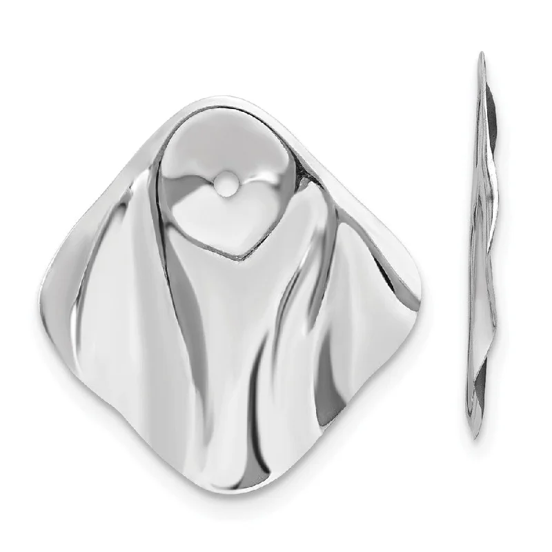 14k White Gold 20 mm red Square Earring Jackets (1.39 grams) Nylon Jacket Polyester Jacket Spandex Jacket 14k White Gold 20 mm red Square Earring Jackets (1.39 grams) Nylon Jacket Polyester Jacket Spandex Jacket