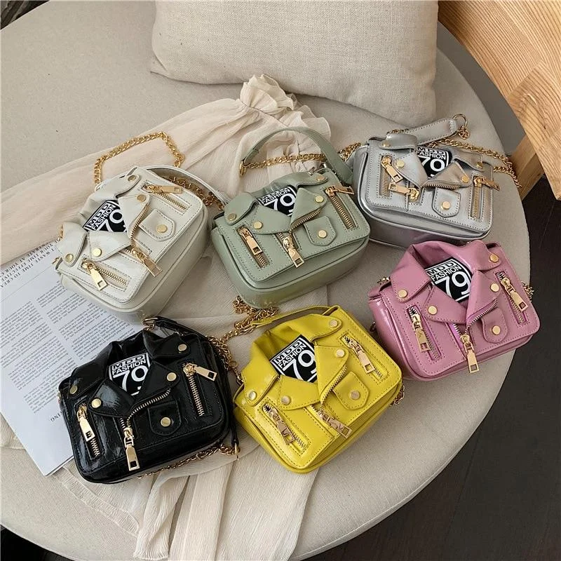 Motorcycle Jacket Messenger Bag Front Pockets Side Pockets Patch Pockets
