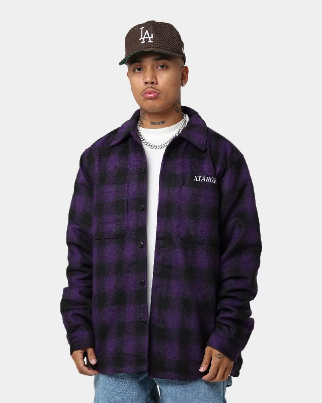 X-Large Rip Jacket Black/Purple V-Neck Jacket Boat Neck Jacket Square Neck Jacket