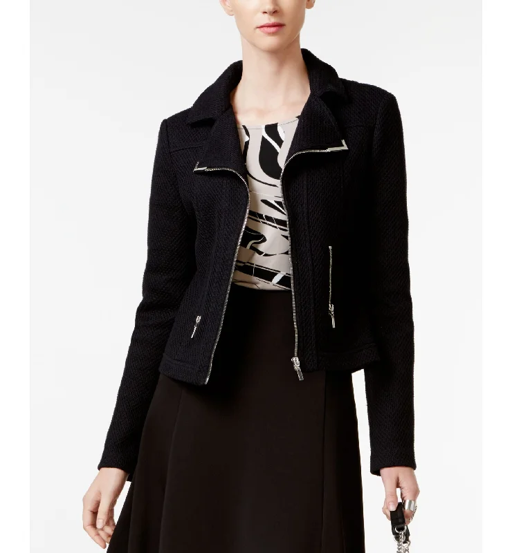 Alfani Petite Textured Moto Jacket Herringbone Jacket Checkered Jacket Solid Jacket
