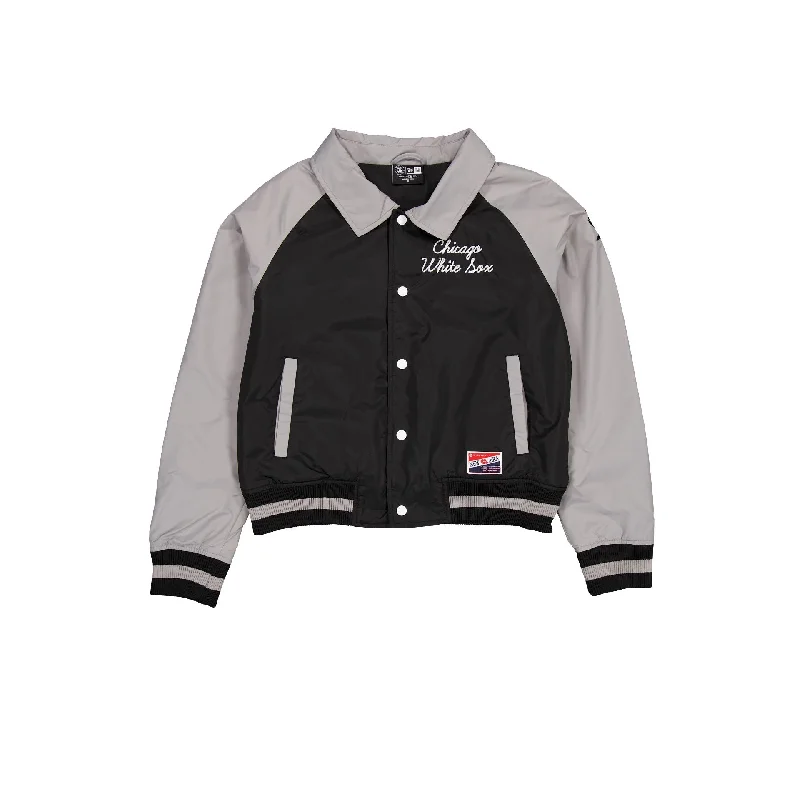 Chicago White Sox Throwback Women's Jacket Tiered Jacket Buttoned Jacket Zippered Jacket Chicago White Sox Throwback Women's Jacket Tiered Jacket Buttoned Jacket Zippered Jacket