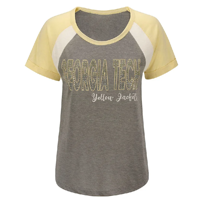 Ladies Georgia Tech Yellow Jackets Funny Valentine Short Sleeve Cardigan Sweater Pullover Ladies Georgia Tech Yellow Jackets Funny Valentine Short Sleeve Cardigan Sweater Pullover