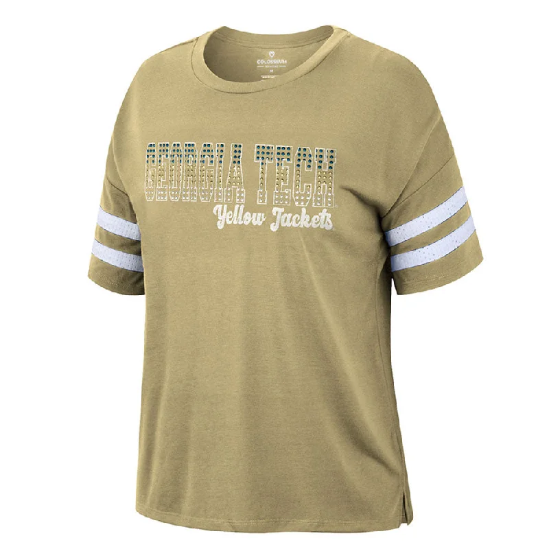 Ladies Georgia Tech Yellow Jackets Everybody Wants To Be Us Short Sleeve Bomber Jacket Anorak Windbreaker Ladies Georgia Tech Yellow Jackets Everybody Wants To Be Us Short Sleeve Bomber Jacket Anorak Windbreaker