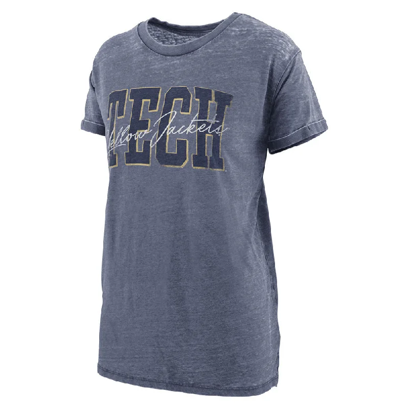 Ladies Georgia Tech Yellow Jackets Boyfriend Everest Short Sleeve Wool Jacket Cashmere Jacket Tweed Jacket Ladies Georgia Tech Yellow Jackets Boyfriend Everest Short Sleeve Wool Jacket Cashmere Jacket Tweed Jacket