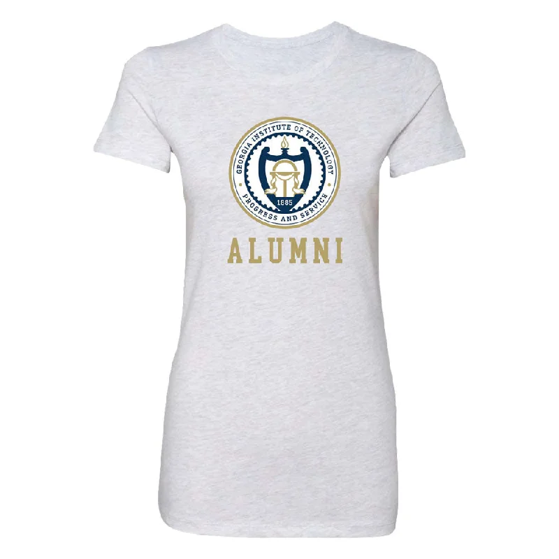 Ladies Georgia Tech Yellow Jackets Alumni Seal White Short Sleeve Mesh Jacket Canvas Jacket Denim Jacket Ladies Georgia Tech Yellow Jackets Alumni Seal White Short Sleeve Mesh Jacket Canvas Jacket Denim Jacket