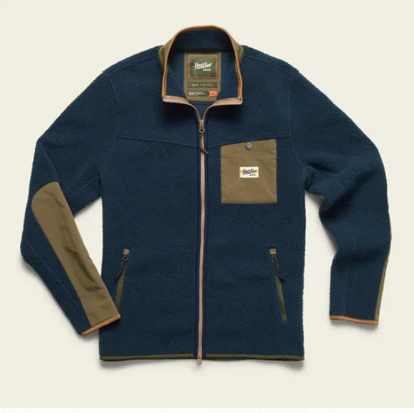 Howler Brothers Chisos Fleece Jacket - Station Blue Fleece Fabric Down Fabric Feather Fabric Howler Brothers Chisos Fleece Jacket - Station Blue Fleece Fabric Down Fabric Feather Fabric