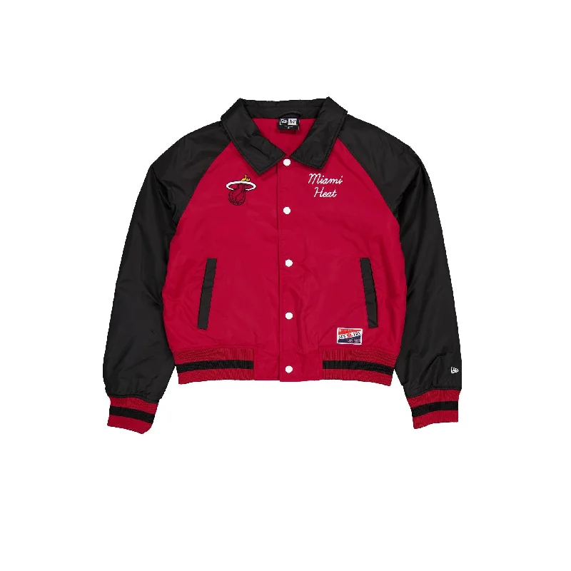 Miami Heat Throwback Women's Jacket Cotton Jacket Linen Jacket Terry Jacket
