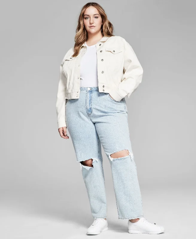 Now This Trendy Plus Size Ruched Back Jean Jacket Mesh Jacket Canvas Jacket Denim Jacket Now This Trendy Plus Size Ruched Back Jean Jacket Mesh Jacket Canvas Jacket Denim Jacket