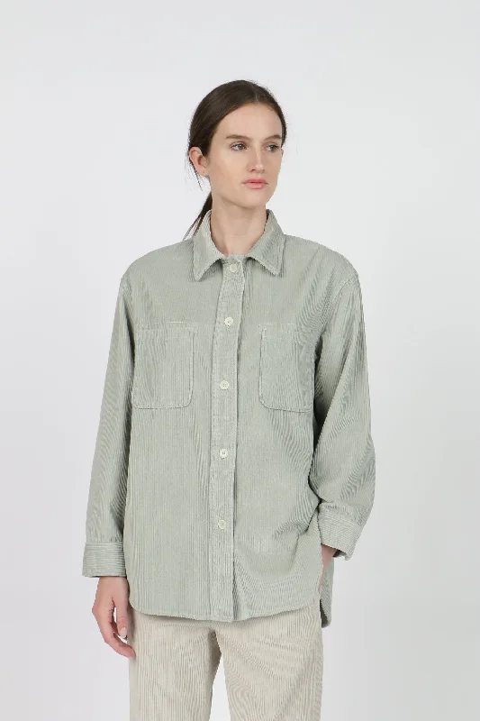 Oversized Shirt Jacket - Mint Elasticated Jacket Padded Jacket Insulated Jacket