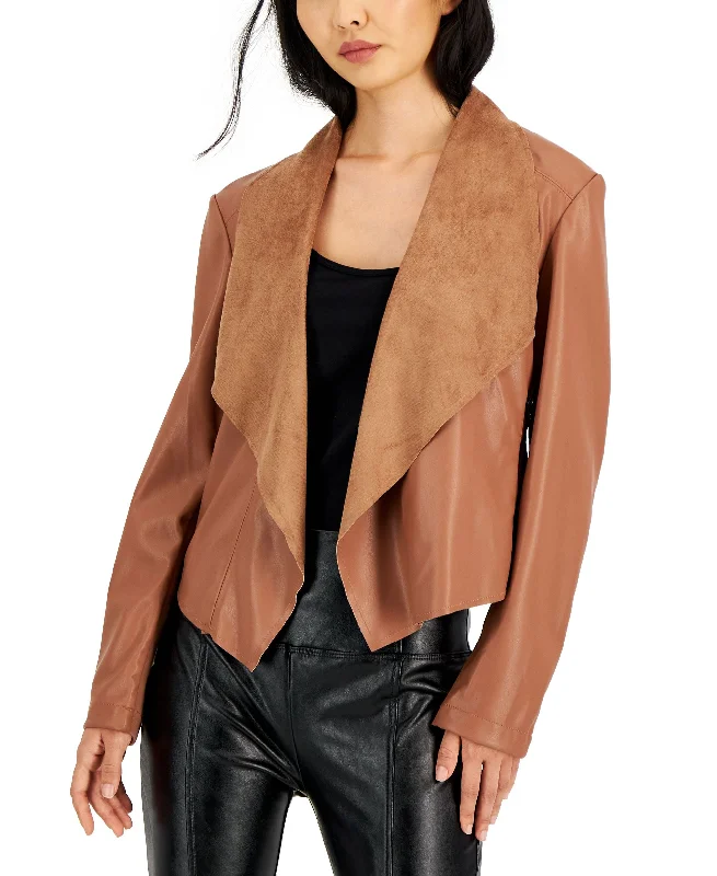Petite Faux-Leather Flyaway-Collar Jacket Corduroy Jacket Velvet Jacket Brocade Jacket Petite Faux-Leather Flyaway-Collar Jacket Corduroy Jacket Velvet Jacket Brocade Jacket
