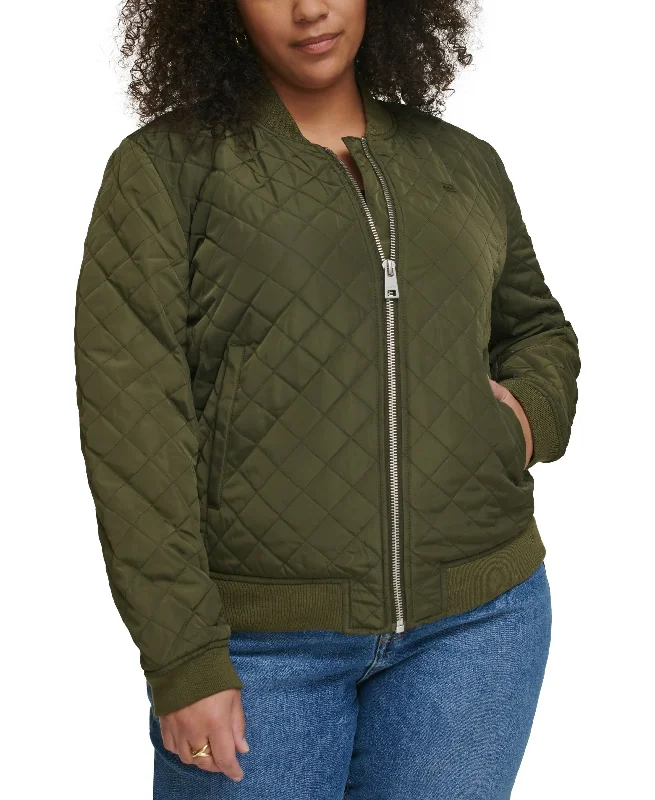 Plus Size Trendy Diamond Quilted Bomber Jacket Appliqued Jacket Beaded Jacket Sequined Jacket Plus Size Trendy Diamond Quilted Bomber Jacket Appliqued Jacket Beaded Jacket Sequined Jacket
