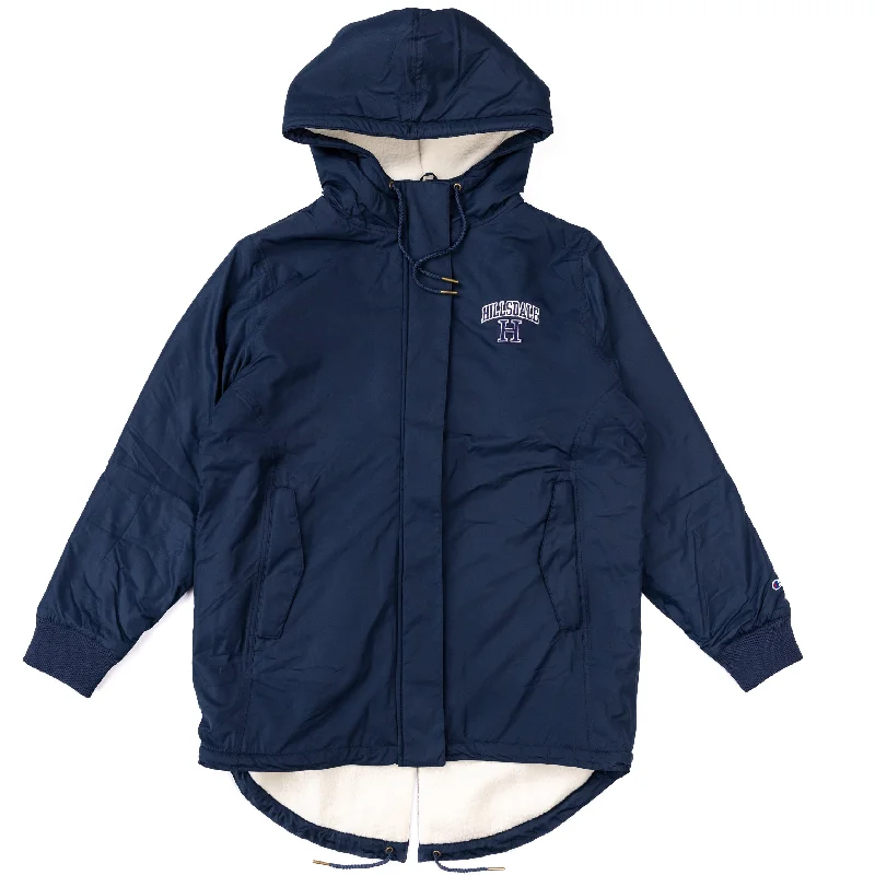 Sherpa Lined Stadium Jacket Tiered Jacket Buttoned Jacket Zippered Jacket