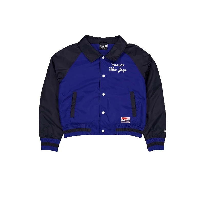 Toronto Blue Jays Throwback Women's Jacket Welt Pockets Slit Pockets Flap Pockets