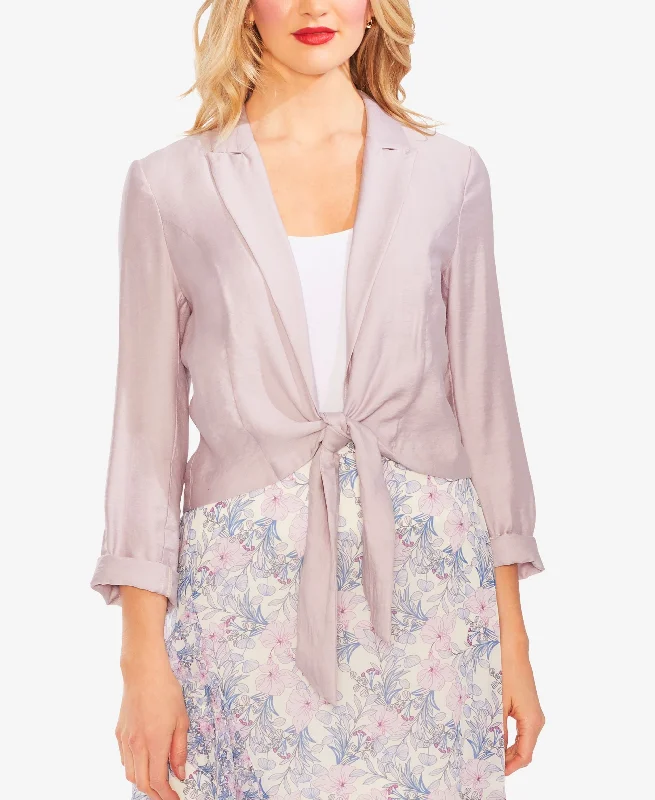 Vince Camuto Tie Front Jacket Zip Front Button Front Snap Front