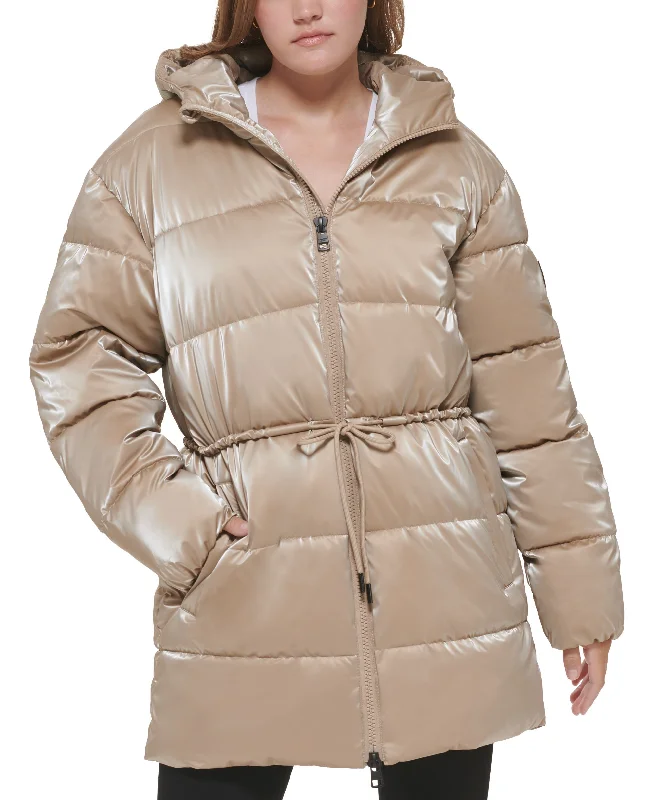 Women's Quilted Puffer Hood Jacket Lace Jacket Ribbed Jacket Sequined Jacket