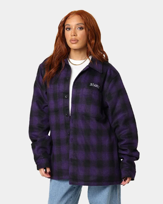 X-Large Rip Jacket Black/Purple Insulated Jacket Fitted Jacket Loose Jacket