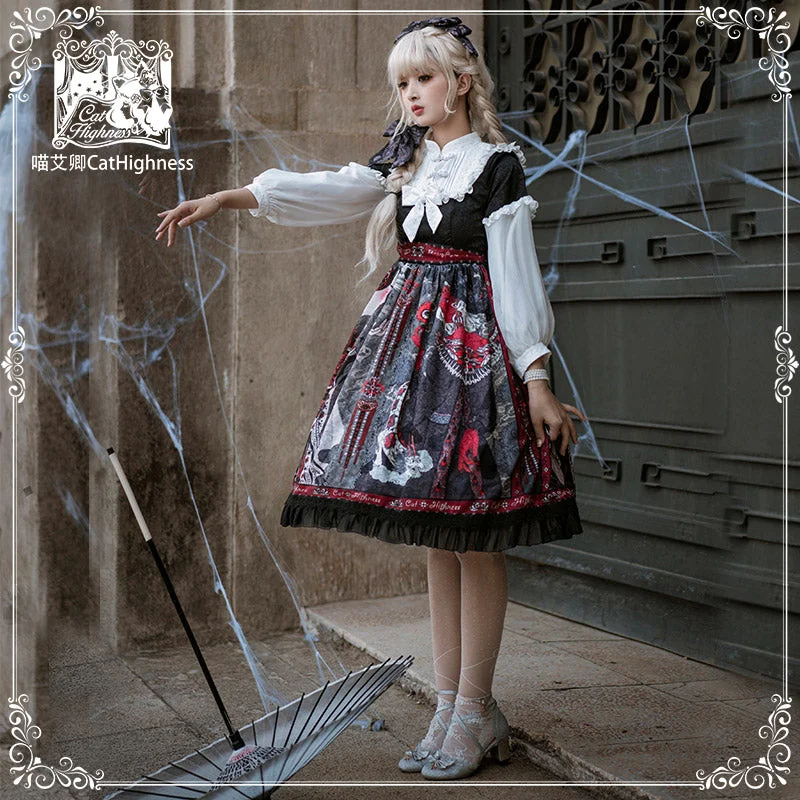 One Piece OP Dress Steampunk Witch Shape Gothic Lolita