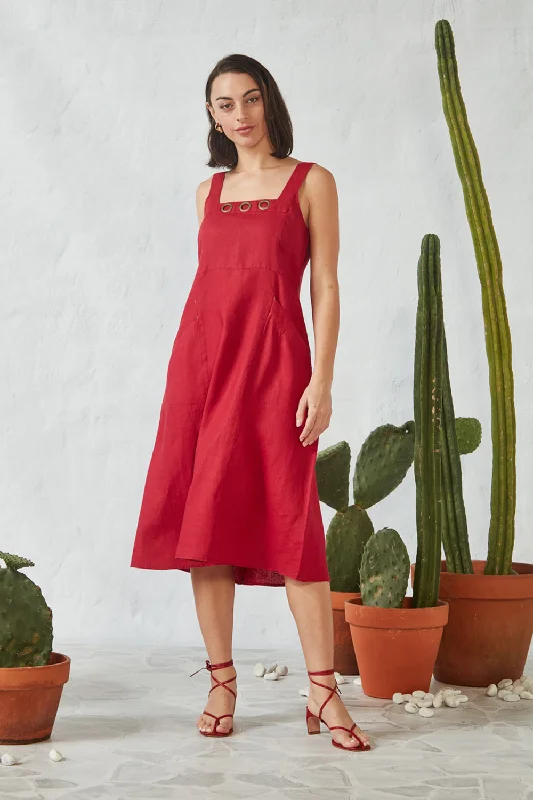 Vivian Dress - Raspberry