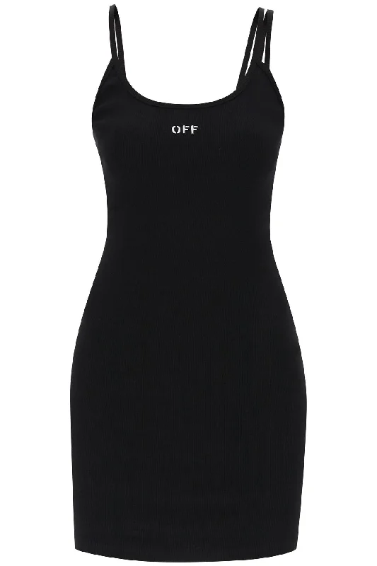 Off-White Women's Tank Dress With Off Embroidery