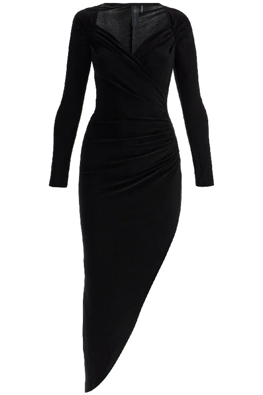 Norma Kamali Women's Asymmetric Draped Jersey Stretch Dress In