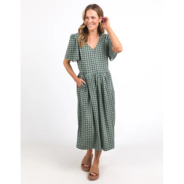 CXL Tile Geo Dress Green
