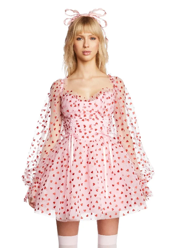Heavenly Affair Babydoll Dress - Pink