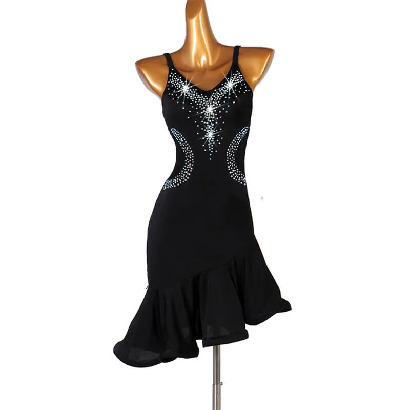Jewelled Asymmetric Latin Dress